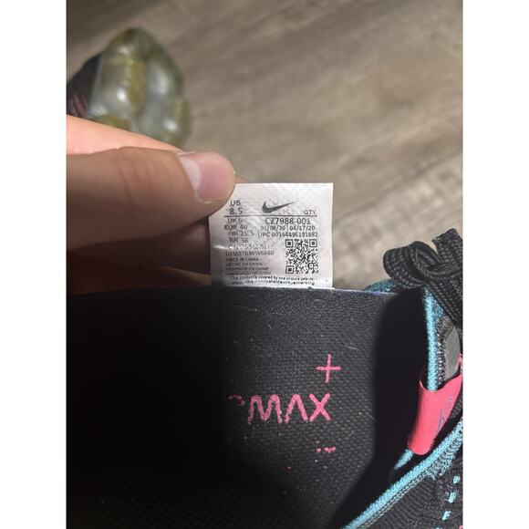 Wmns Air VaporMax Flyknit 3 ‘Black Hyper Pink Blue’ CZ7988-001 Size 8.5 - Picture 7 of 7